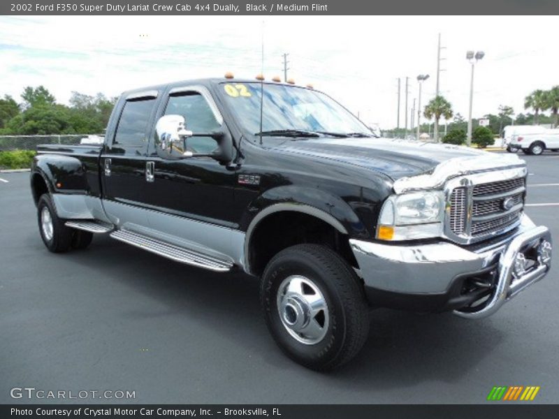 Front 3/4 View of 2002 F350 Super Duty Lariat Crew Cab 4x4 Dually