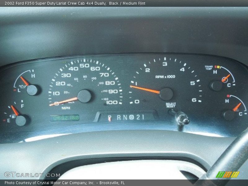 Black / Medium Flint 2002 Ford F350 Super Duty Lariat Crew Cab 4x4 Dually