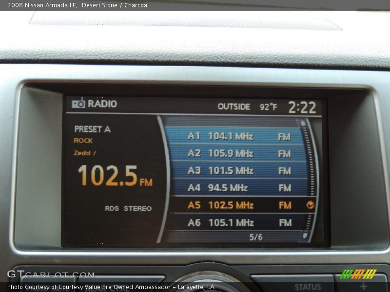 Desert Stone / Charcoal 2008 Nissan Armada LE