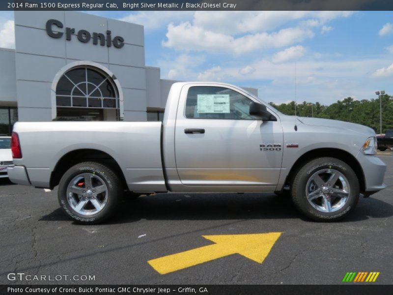 Bright Silver Metallic / Black/Diesel Gray 2014 Ram 1500 Express Regular Cab