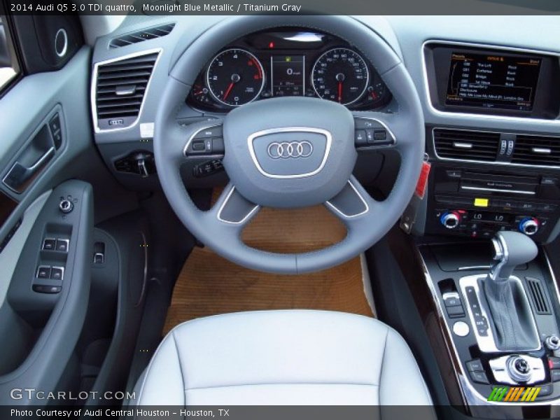 Moonlight Blue Metallic / Titanium Gray 2014 Audi Q5 3.0 TDI quattro