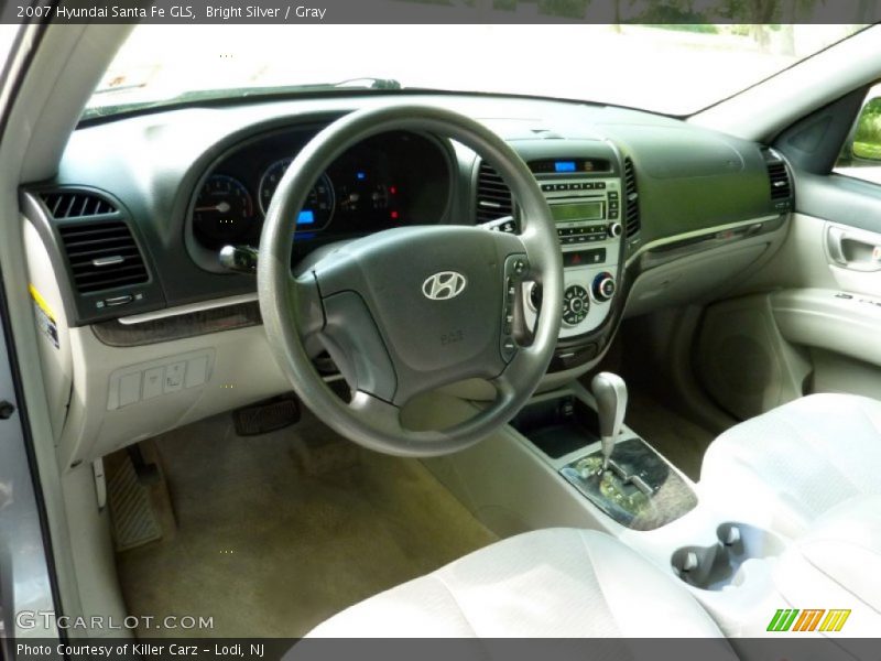 Bright Silver / Gray 2007 Hyundai Santa Fe GLS