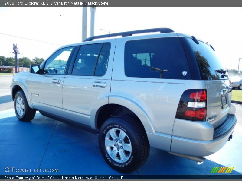 Silver Birch Metallic / Black/Stone 2008 Ford Explorer XLT