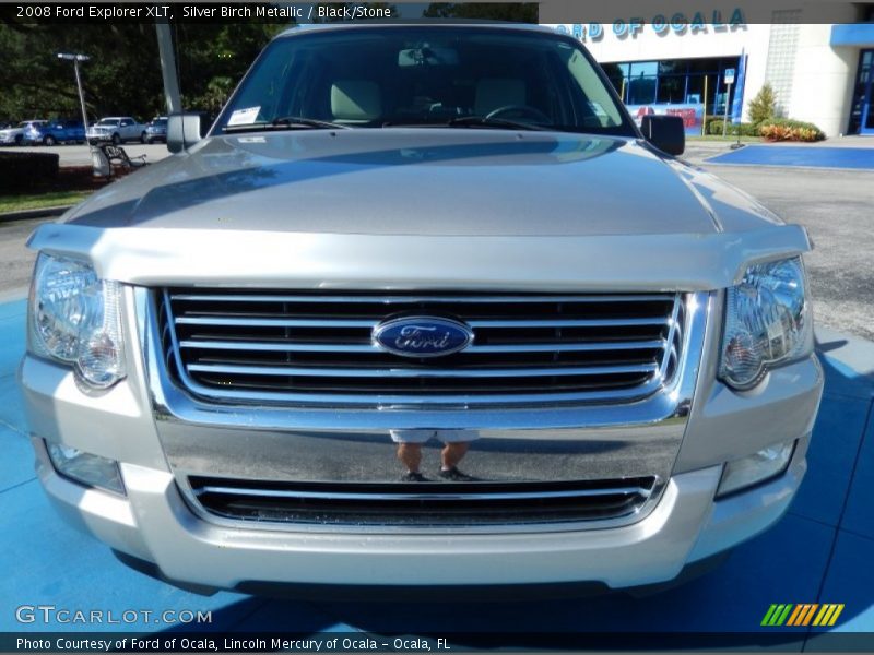 Silver Birch Metallic / Black/Stone 2008 Ford Explorer XLT