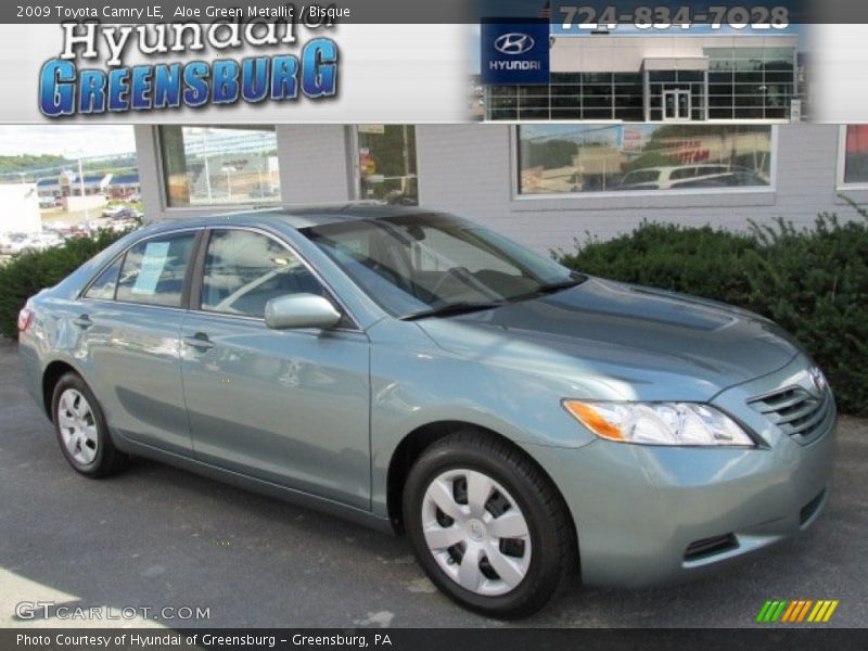 Aloe Green Metallic / Bisque 2009 Toyota Camry LE