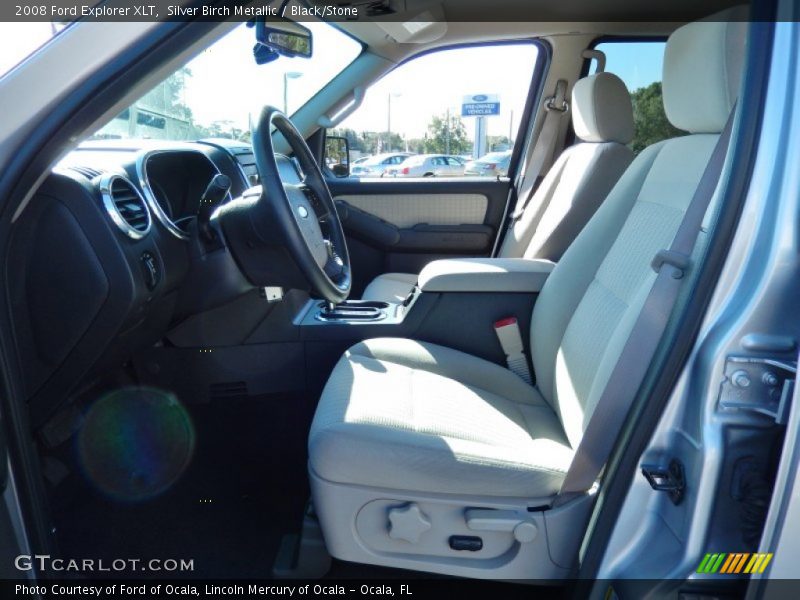 Silver Birch Metallic / Black/Stone 2008 Ford Explorer XLT