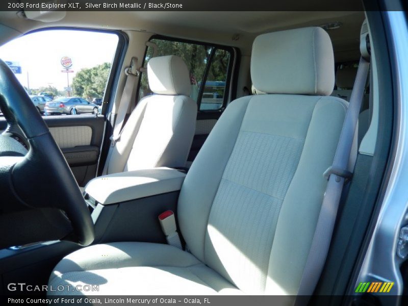 Silver Birch Metallic / Black/Stone 2008 Ford Explorer XLT