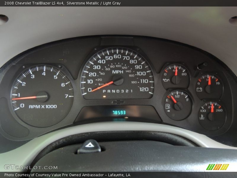 Silverstone Metallic / Light Gray 2008 Chevrolet TrailBlazer LS 4x4