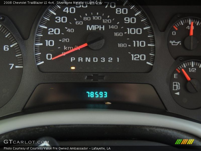 Silverstone Metallic / Light Gray 2008 Chevrolet TrailBlazer LS 4x4