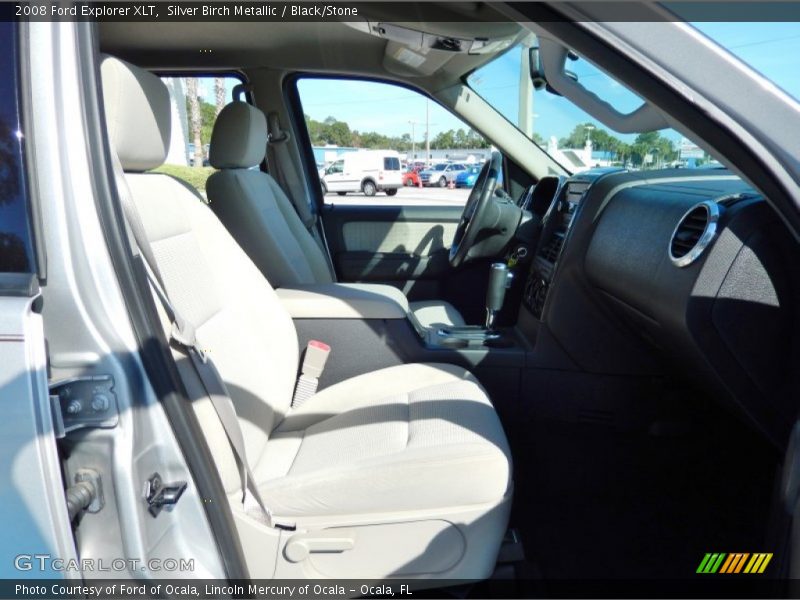 Silver Birch Metallic / Black/Stone 2008 Ford Explorer XLT