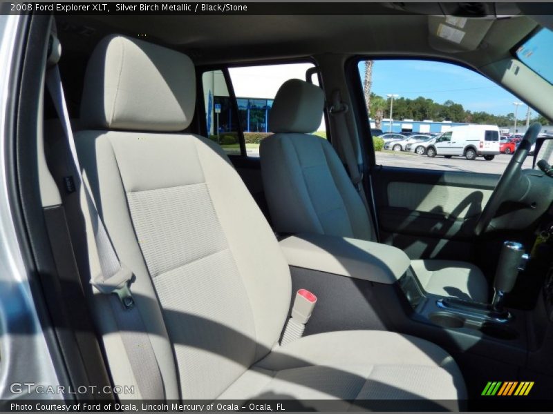 Silver Birch Metallic / Black/Stone 2008 Ford Explorer XLT