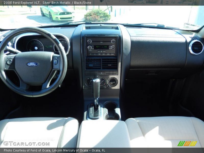 Silver Birch Metallic / Black/Stone 2008 Ford Explorer XLT