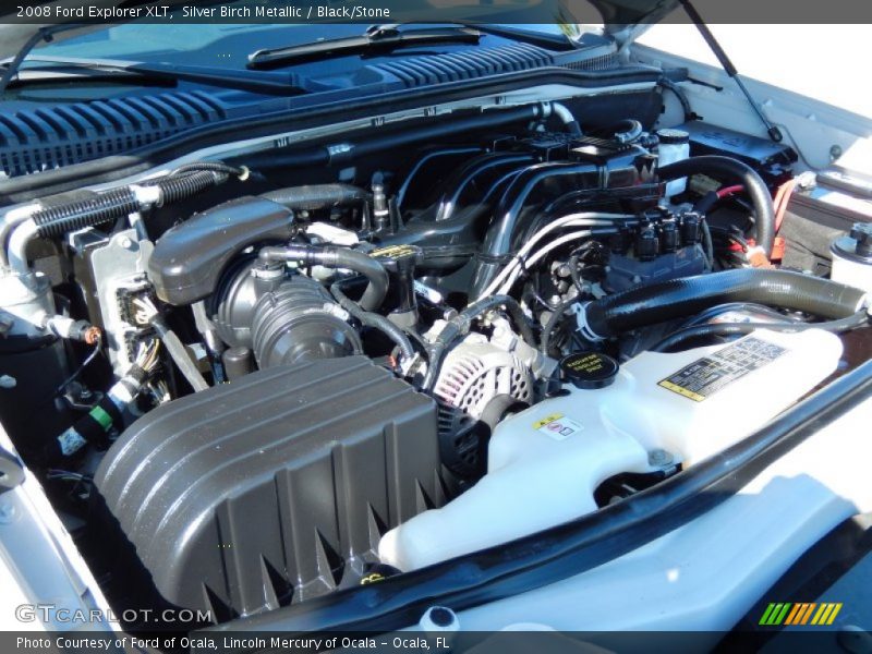 Silver Birch Metallic / Black/Stone 2008 Ford Explorer XLT