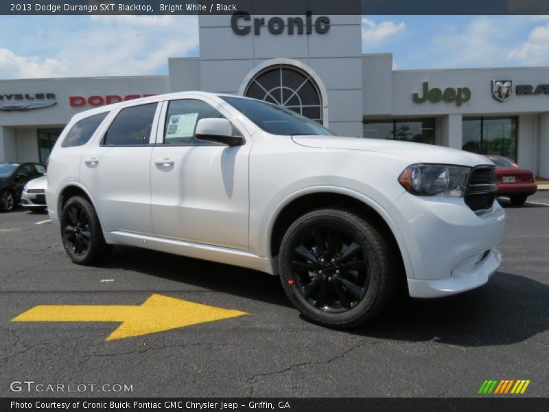 Bright White / Black 2013 Dodge Durango SXT Blacktop