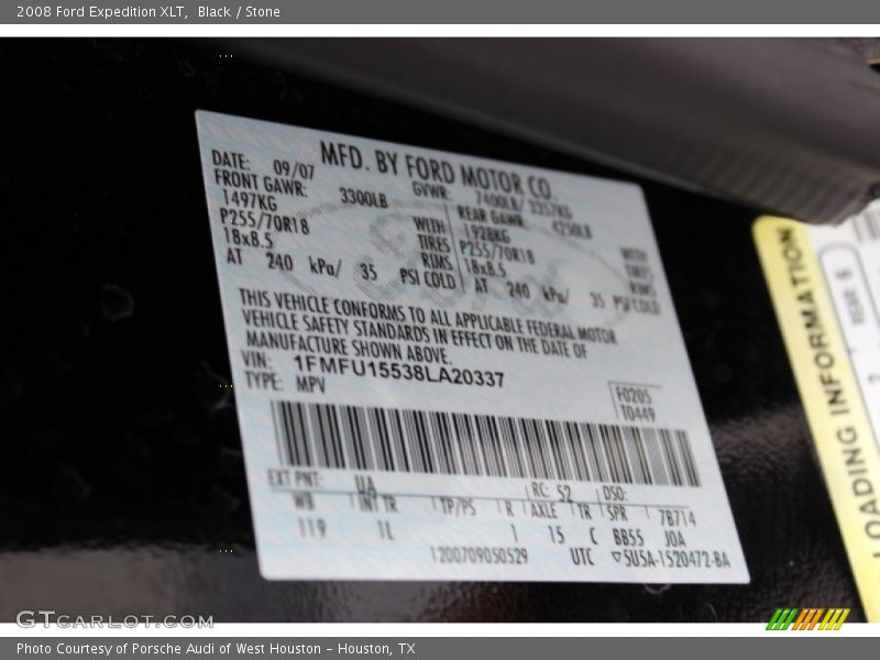 Black / Stone 2008 Ford Expedition XLT