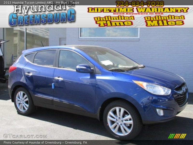 Iris Blue / Taupe 2013 Hyundai Tucson Limited AWD