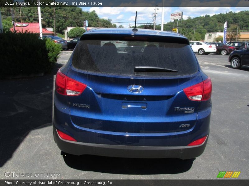 Iris Blue / Taupe 2013 Hyundai Tucson Limited AWD