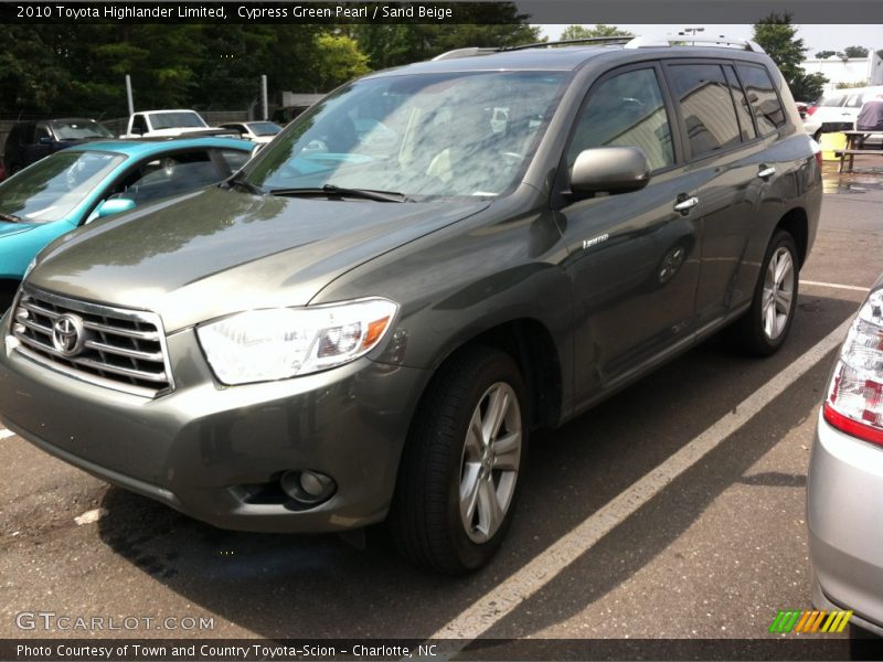 Cypress Green Pearl / Sand Beige 2010 Toyota Highlander Limited