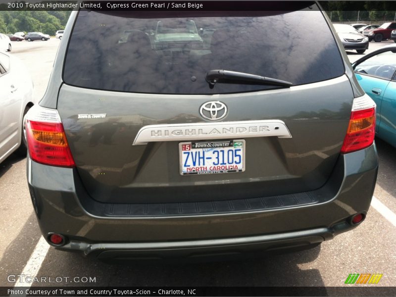 Cypress Green Pearl / Sand Beige 2010 Toyota Highlander Limited