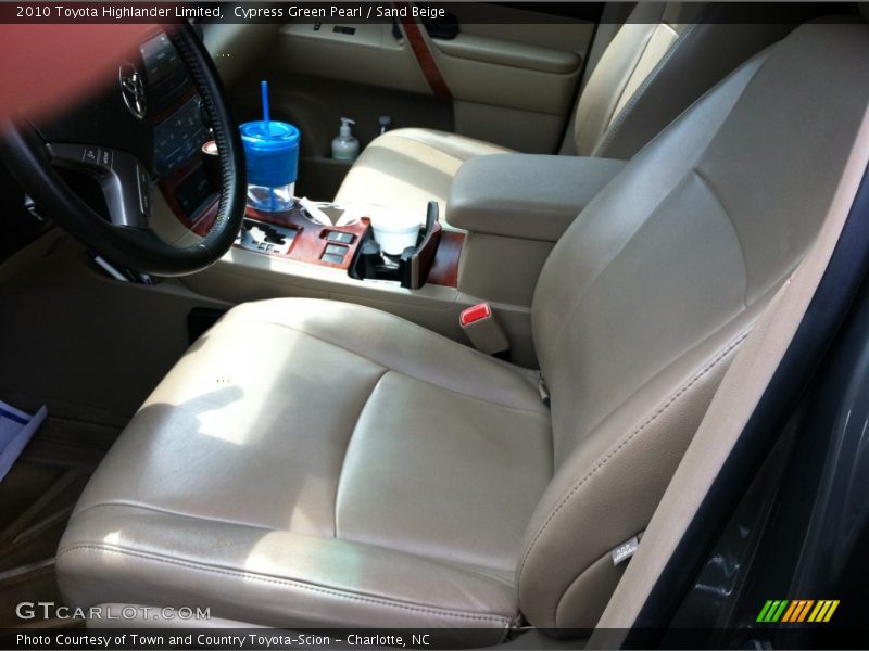 Cypress Green Pearl / Sand Beige 2010 Toyota Highlander Limited