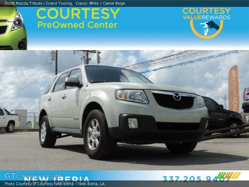 Classic White / Camel Beige 2008 Mazda Tribute i Grand Touring
