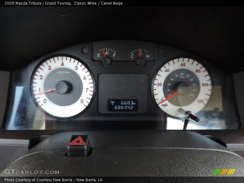 Classic White / Camel Beige 2008 Mazda Tribute i Grand Touring