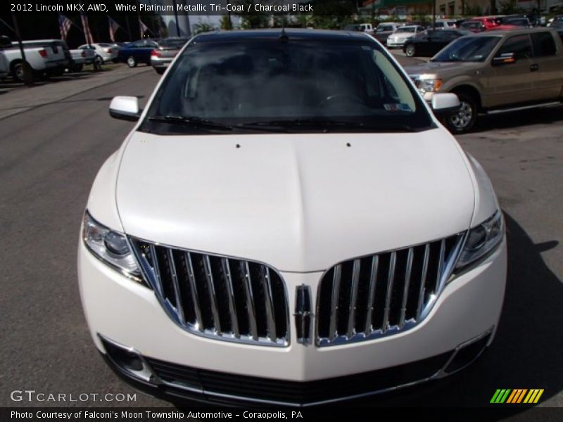 White Platinum Metallic Tri-Coat / Charcoal Black 2012 Lincoln MKX AWD