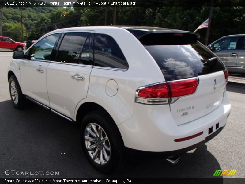 White Platinum Metallic Tri-Coat / Charcoal Black 2012 Lincoln MKX AWD