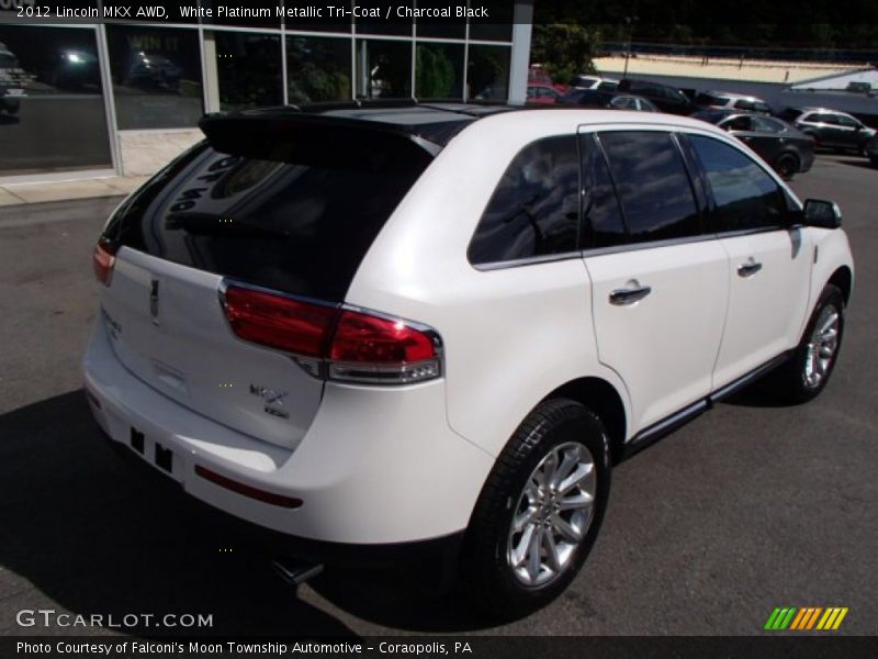 White Platinum Metallic Tri-Coat / Charcoal Black 2012 Lincoln MKX AWD
