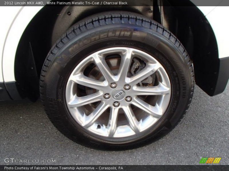 White Platinum Metallic Tri-Coat / Charcoal Black 2012 Lincoln MKX AWD