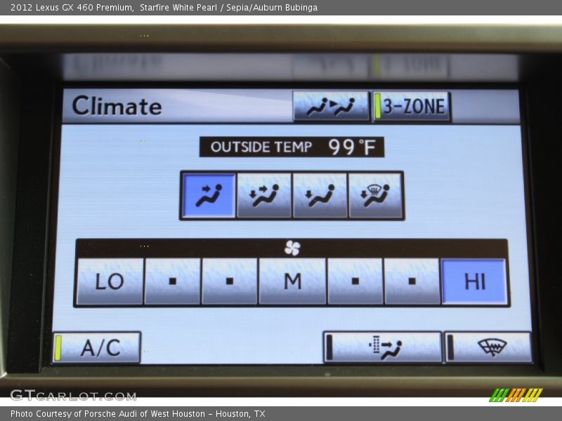 Starfire White Pearl / Sepia/Auburn Bubinga 2012 Lexus GX 460 Premium