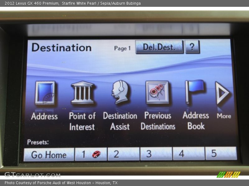 Starfire White Pearl / Sepia/Auburn Bubinga 2012 Lexus GX 460 Premium