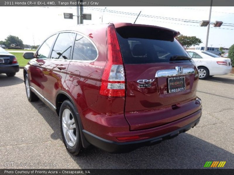Tango Red Pearl / Gray 2011 Honda CR-V EX-L 4WD