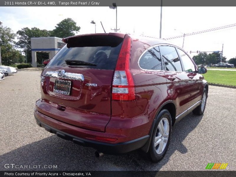 Tango Red Pearl / Gray 2011 Honda CR-V EX-L 4WD