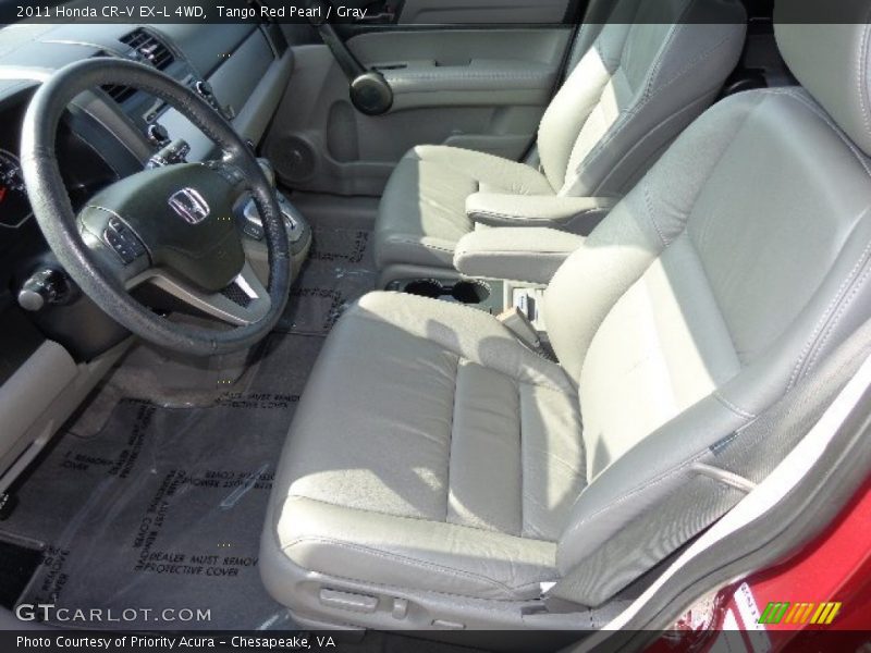 Tango Red Pearl / Gray 2011 Honda CR-V EX-L 4WD