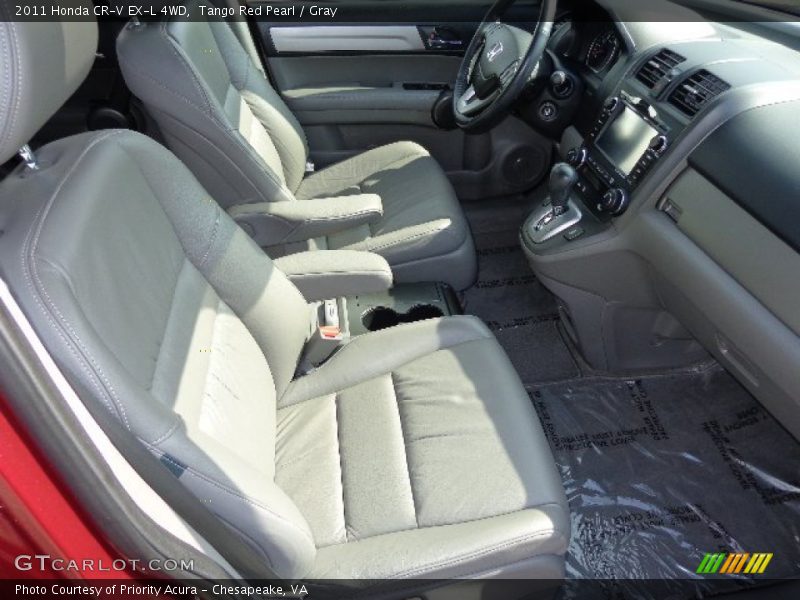 Tango Red Pearl / Gray 2011 Honda CR-V EX-L 4WD