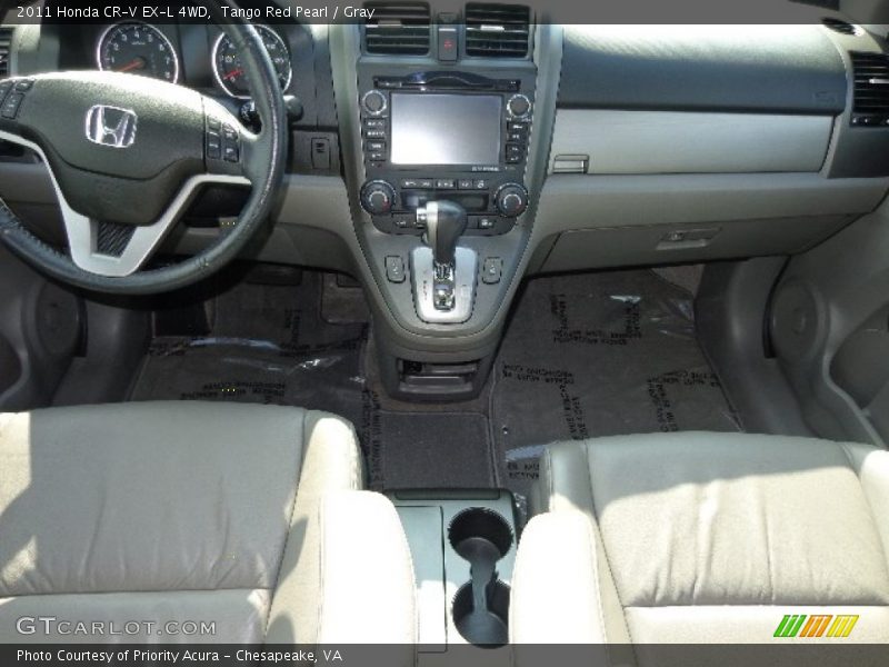 Tango Red Pearl / Gray 2011 Honda CR-V EX-L 4WD
