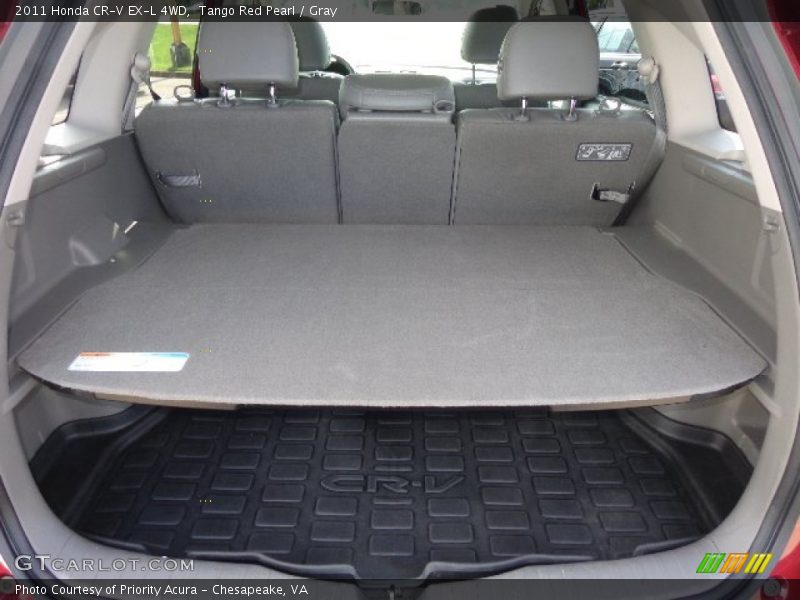 Tango Red Pearl / Gray 2011 Honda CR-V EX-L 4WD