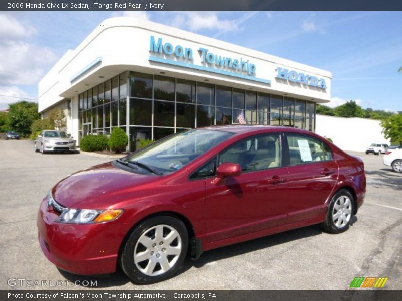 Tango Red Pearl / Ivory 2006 Honda Civic LX Sedan