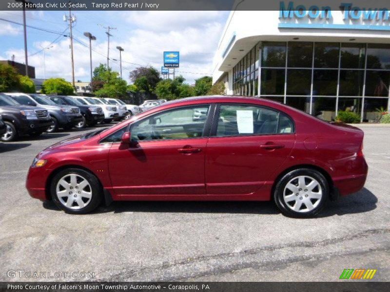 Tango Red Pearl / Ivory 2006 Honda Civic LX Sedan