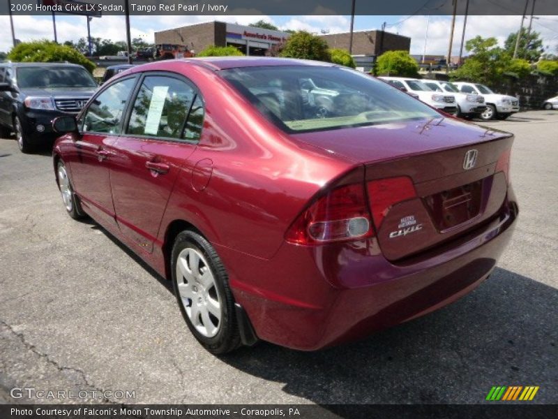 Tango Red Pearl / Ivory 2006 Honda Civic LX Sedan