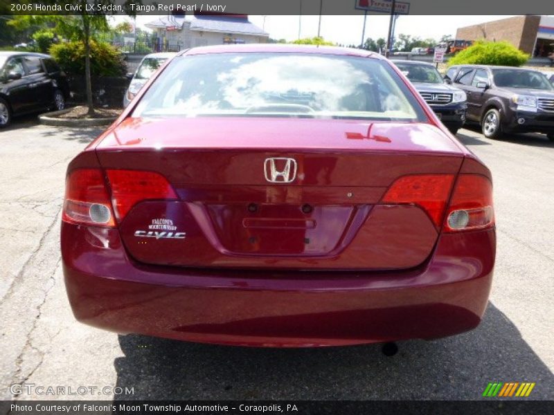Tango Red Pearl / Ivory 2006 Honda Civic LX Sedan
