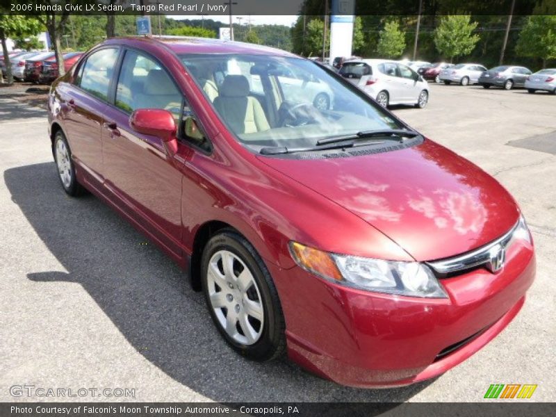 Tango Red Pearl / Ivory 2006 Honda Civic LX Sedan