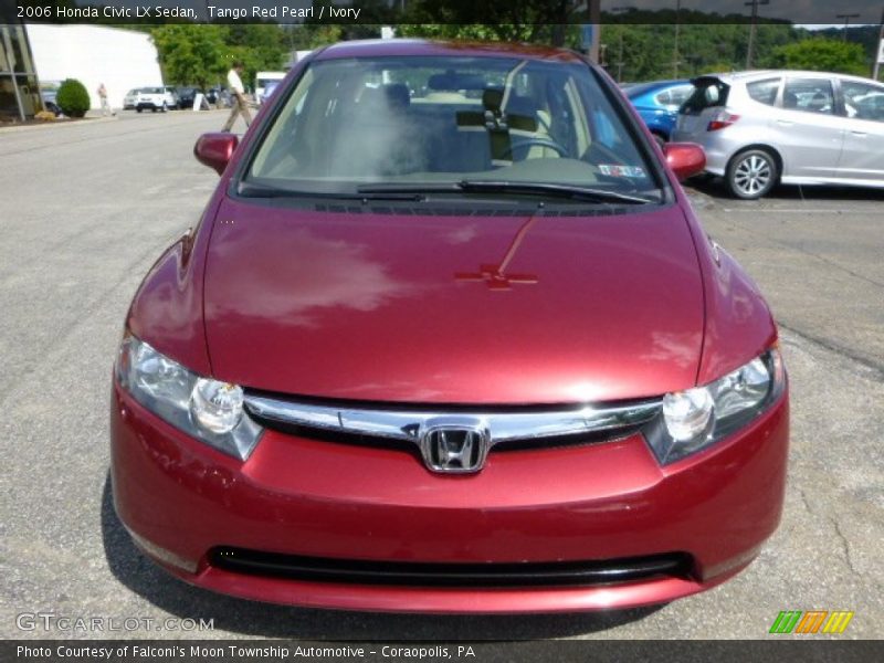 Tango Red Pearl / Ivory 2006 Honda Civic LX Sedan