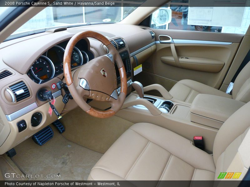 Sand White / Havanna/Sand Beige 2008 Porsche Cayenne S