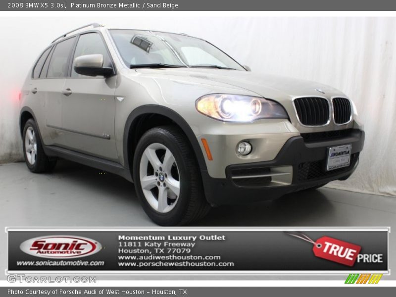 Platinum Bronze Metallic / Sand Beige 2008 BMW X5 3.0si
