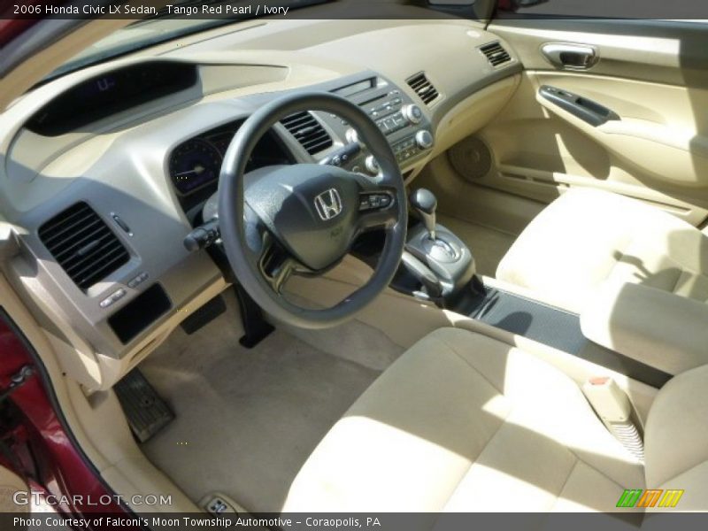 Tango Red Pearl / Ivory 2006 Honda Civic LX Sedan