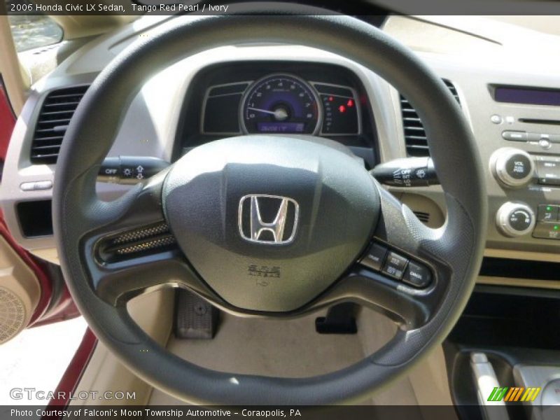 Tango Red Pearl / Ivory 2006 Honda Civic LX Sedan
