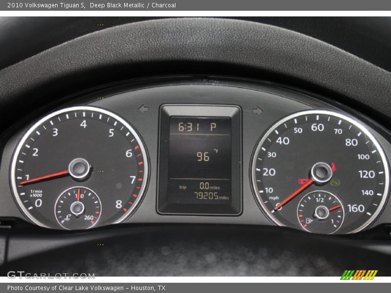 Deep Black Metallic / Charcoal 2010 Volkswagen Tiguan S