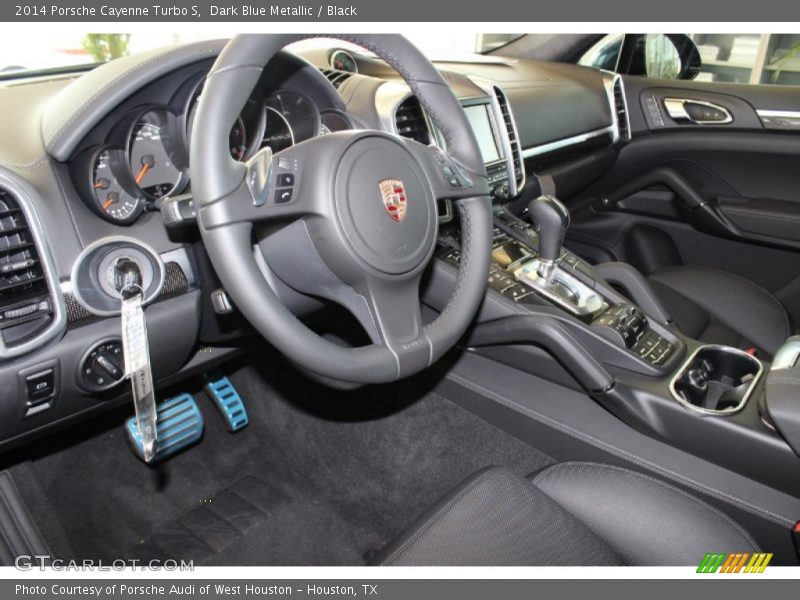 Dark Blue Metallic / Black 2014 Porsche Cayenne Turbo S